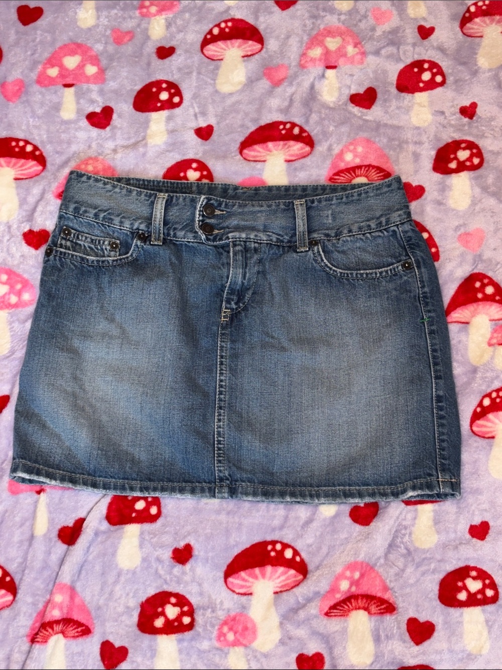 United Colors Of Benetton Blue Denim Mini Skirt